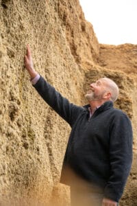 Neil Morris examining his clamp