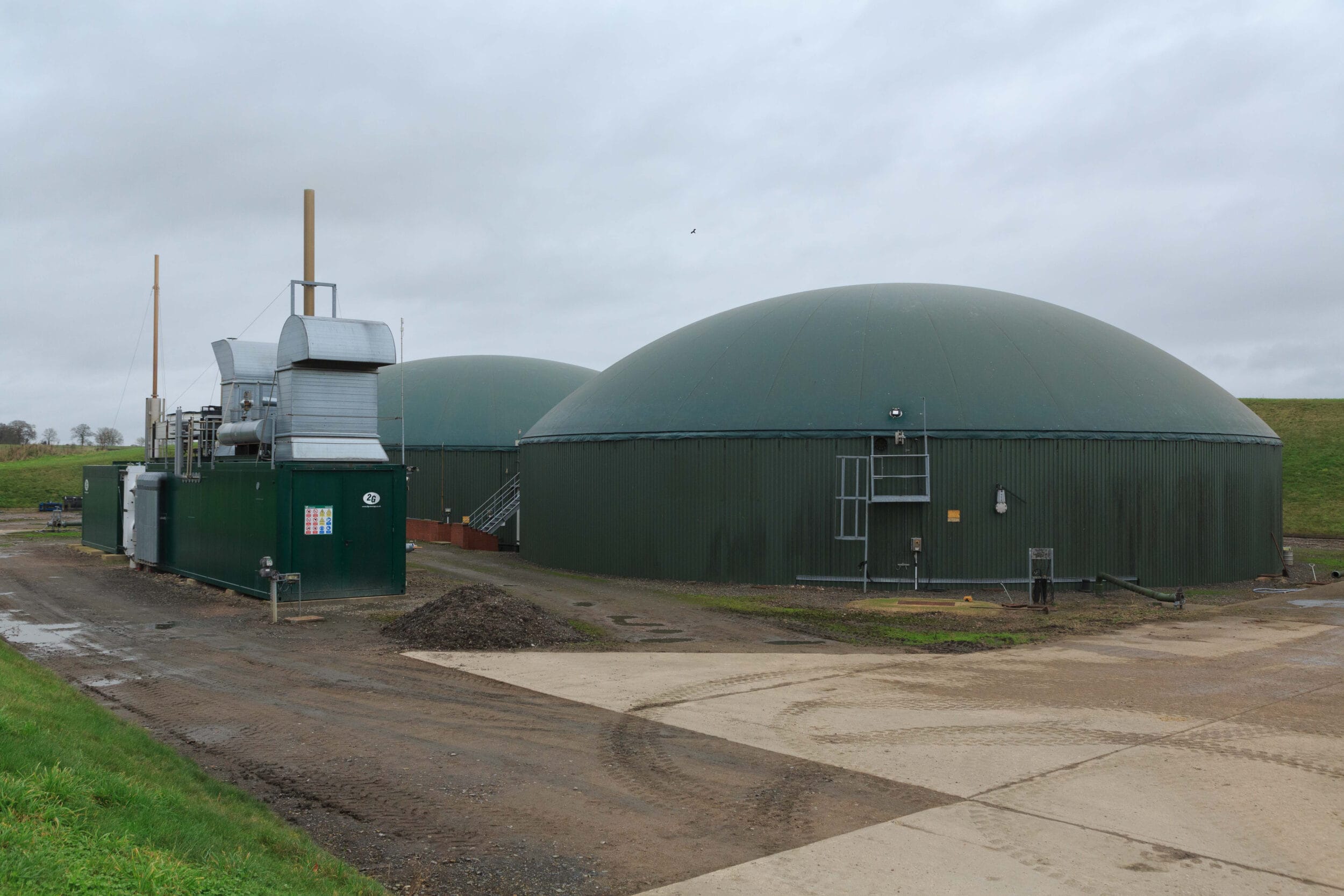 An anaerobic digester on farm